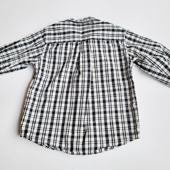 Gymboree 2T Plaid Button Up Black & White Holiday Dress - Picture 5 of 6